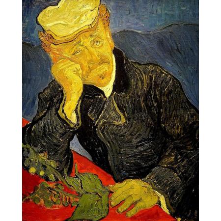 Diamond Painting Pakket - Vincent van Gogh | Portret van Dokter Gachet - 50x40 cm - Complete Set - Volledige Bedekking - Ronde Steentjes - Dielay